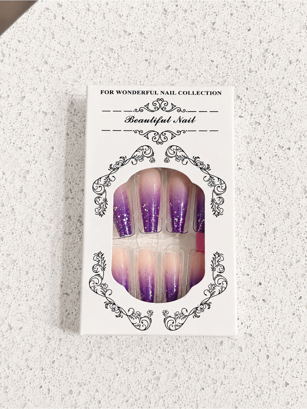 Ombre Purple Press-On Nails